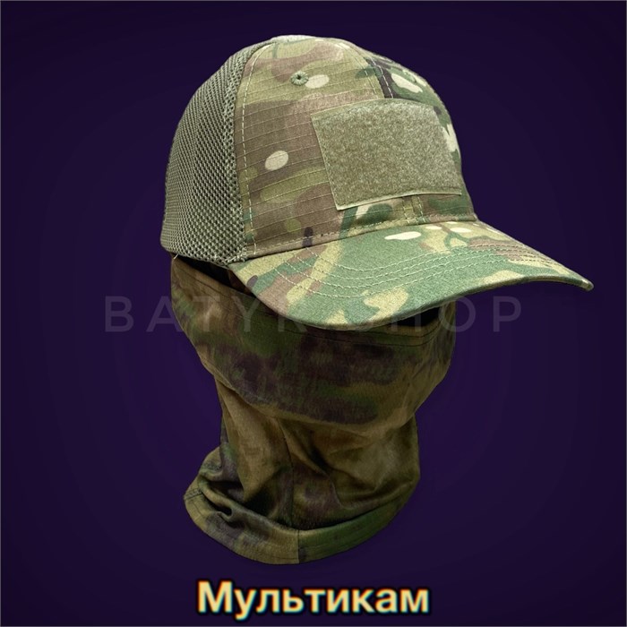 Тактическая сетчатая кепка с велкро (TM-613) TM-613 - фото 10124